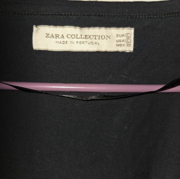 Zara Black Long Sleeve Dress - Picture 2 of 4